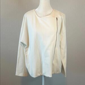 Eileen Fisher Ivory Flex Tencel Ponte Jacket Size Medium